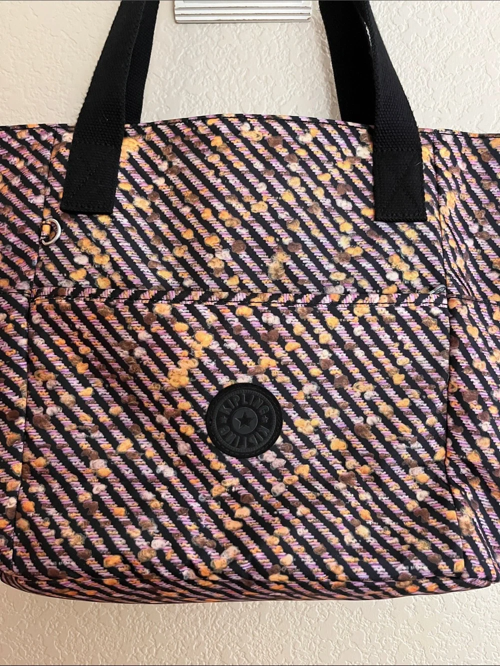 Large Kipling shopper tote with extra strap